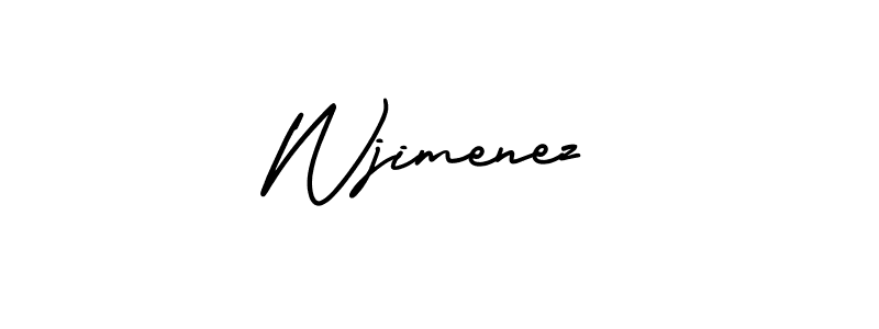 The best way (AmerikaSignatureDemo-Regular) to make a short signature is to pick only two or three words in your name. The name Wjimenez include a total of six letters. For converting this name. Wjimenez signature style 3 images and pictures png