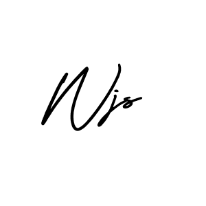 The best way (AmerikaSignatureDemo-Regular) to make a short signature is to pick only two or three words in your name. The name Wjs include a total of six letters. For converting this name. Wjs signature style 3 images and pictures png