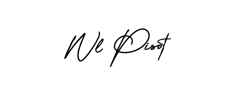 How to make Wl Pisot signature? AmerikaSignatureDemo-Regular is a professional autograph style. Create handwritten signature for Wl Pisot name. Wl Pisot signature style 3 images and pictures png