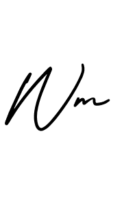 You should practise on your own different ways (AmerikaSignatureDemo-Regular) to write your name (Wm) in signature. don't let someone else do it for you. Wm signature style 3 images and pictures png