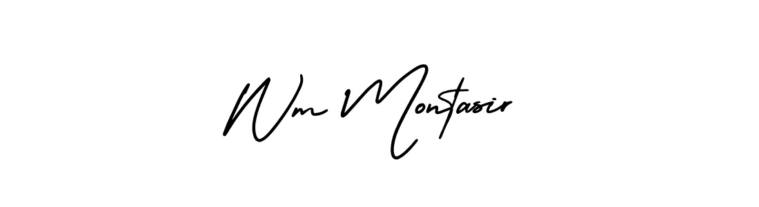 You can use this online signature creator to create a handwritten signature for the name Wm Montasir. This is the best online autograph maker. Wm Montasir signature style 3 images and pictures png