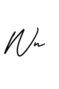 The best way (AmerikaSignatureDemo-Regular) to make a short signature is to pick only two or three words in your name. The name Wn include a total of six letters. For converting this name. Wn signature style 3 images and pictures png