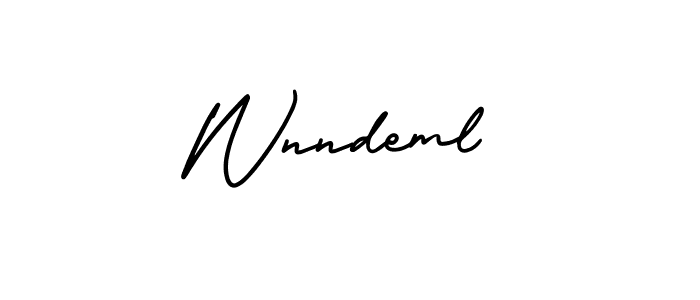 Create a beautiful signature design for name Wnndeml. With this signature (AmerikaSignatureDemo-Regular) fonts, you can make a handwritten signature for free. Wnndeml signature style 3 images and pictures png