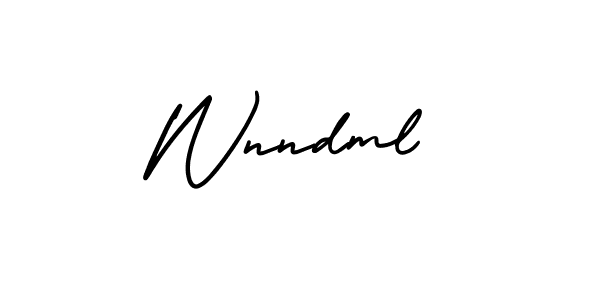 Also You can easily find your signature by using the search form. We will create Wnndml name handwritten signature images for you free of cost using AmerikaSignatureDemo-Regular sign style. Wnndml signature style 3 images and pictures png