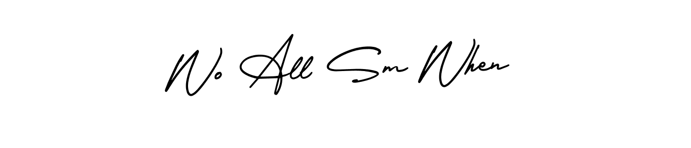 Design your own signature with our free online signature maker. With this signature software, you can create a handwritten (AmerikaSignatureDemo-Regular) signature for name Wo All Sm When. Wo All Sm When signature style 3 images and pictures png