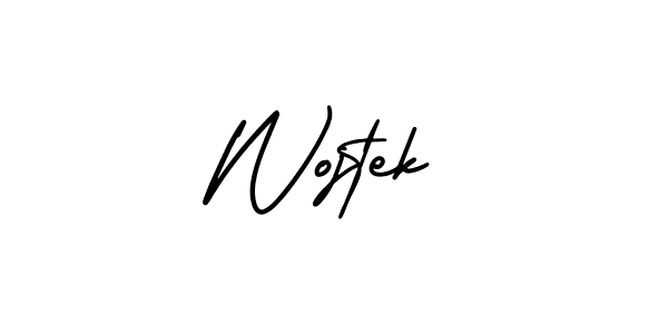 if you are searching for the best signature style for your name Wojtek. so please give up your signature search. here we have designed multiple signature styles  using AmerikaSignatureDemo-Regular. Wojtek signature style 3 images and pictures png