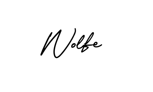Design your own signature with our free online signature maker. With this signature software, you can create a handwritten (AmerikaSignatureDemo-Regular) signature for name Wolfe. Wolfe signature style 3 images and pictures png