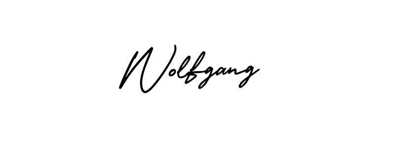 Wolfgang stylish signature style. Best Handwritten Sign (AmerikaSignatureDemo-Regular) for my name. Handwritten Signature Collection Ideas for my name Wolfgang. Wolfgang signature style 3 images and pictures png