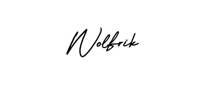 This is the best signature style for the Wolfrik name. Also you like these signature font (AmerikaSignatureDemo-Regular). Mix name signature. Wolfrik signature style 3 images and pictures png