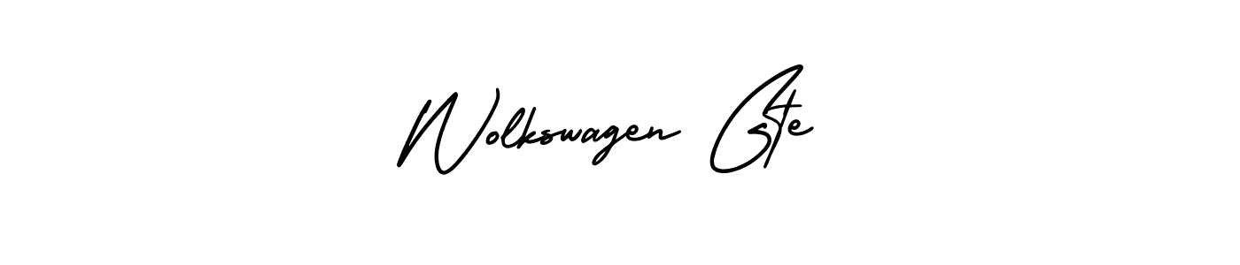 How to make Wolkswagen Gte name signature. Use AmerikaSignatureDemo-Regular style for creating short signs online. This is the latest handwritten sign. Wolkswagen Gte signature style 3 images and pictures png