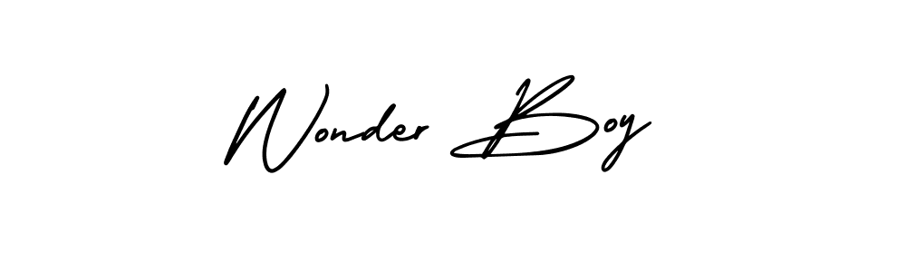 Design your own signature with our free online signature maker. With this signature software, you can create a handwritten (AmerikaSignatureDemo-Regular) signature for name Wonder Boy. Wonder Boy signature style 3 images and pictures png