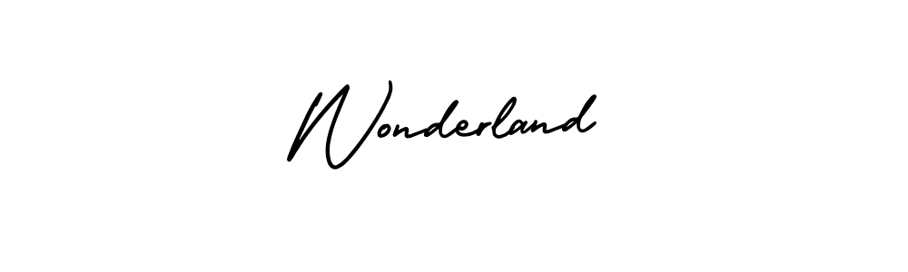 Best and Professional Signature Style for Wonderland. AmerikaSignatureDemo-Regular Best Signature Style Collection. Wonderland signature style 3 images and pictures png