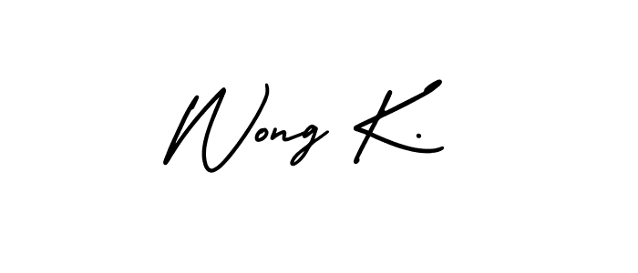 How to make Wong K. signature? AmerikaSignatureDemo-Regular is a professional autograph style. Create handwritten signature for Wong K. name. Wong K. signature style 3 images and pictures png