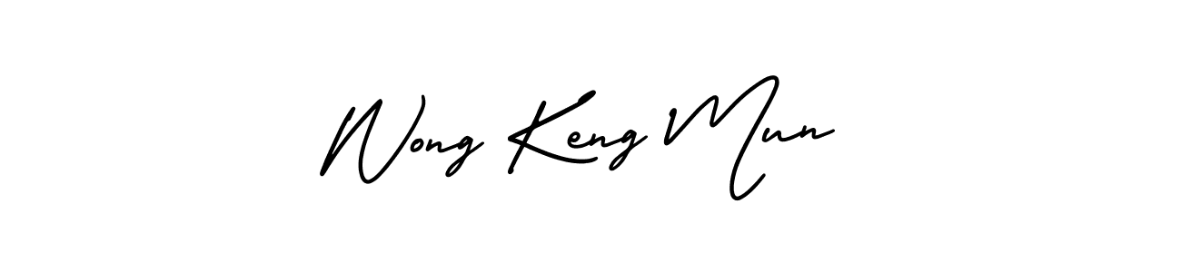 AmerikaSignatureDemo-Regular is a professional signature style that is perfect for those who want to add a touch of class to their signature. It is also a great choice for those who want to make their signature more unique. Get Wong Keng Mun name to fancy signature for free. Wong Keng Mun signature style 3 images and pictures png