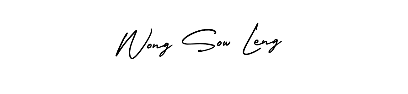 Use a signature maker to create a handwritten signature online. With this signature software, you can design (AmerikaSignatureDemo-Regular) your own signature for name Wong Sow Leng. Wong Sow Leng signature style 3 images and pictures png