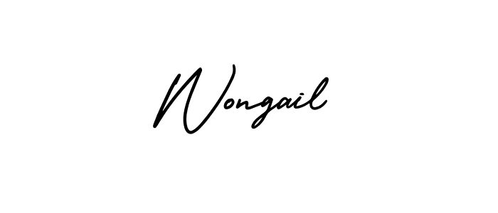 Similarly AmerikaSignatureDemo-Regular is the best handwritten signature design. Signature creator online .You can use it as an online autograph creator for name Wongail. Wongail signature style 3 images and pictures png