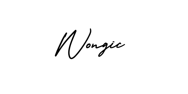 Use a signature maker to create a handwritten signature online. With this signature software, you can design (AmerikaSignatureDemo-Regular) your own signature for name Wongic. Wongic signature style 3 images and pictures png