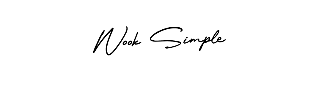 Make a beautiful signature design for name Wook Simple. Use this online signature maker to create a handwritten signature for free. Wook Simple signature style 3 images and pictures png