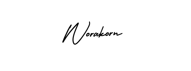 Create a beautiful signature design for name Worakorn. With this signature (AmerikaSignatureDemo-Regular) fonts, you can make a handwritten signature for free. Worakorn signature style 3 images and pictures png