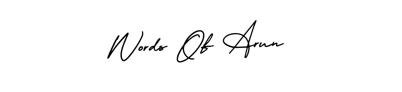 AmerikaSignatureDemo-Regular is a professional signature style that is perfect for those who want to add a touch of class to their signature. It is also a great choice for those who want to make their signature more unique. Get Words Of Arun name to fancy signature for free. Words Of Arun signature style 3 images and pictures png