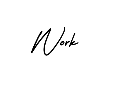 How to make Work name signature. Use AmerikaSignatureDemo-Regular style for creating short signs online. This is the latest handwritten sign. Work signature style 3 images and pictures png