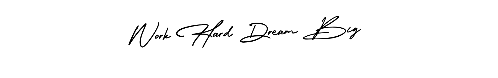 if you are searching for the best signature style for your name Work Hard Dream Big. so please give up your signature search. here we have designed multiple signature styles  using AmerikaSignatureDemo-Regular. Work Hard Dream Big signature style 3 images and pictures png