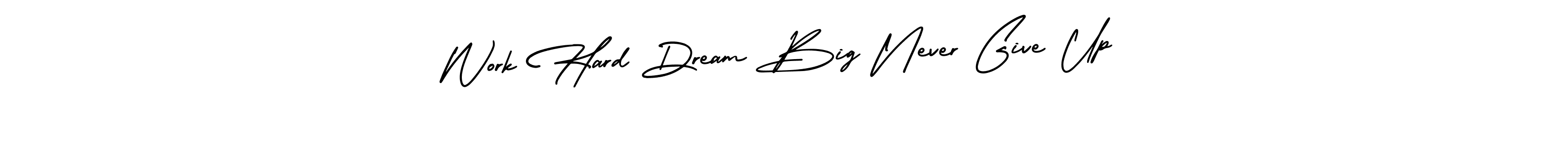 See photos of Work Hard Dream Big Never Give Up official signature by Spectra . Check more albums & portfolios. Read reviews & check more about AmerikaSignatureDemo-Regular font. Work Hard Dream Big Never Give Up signature style 3 images and pictures png