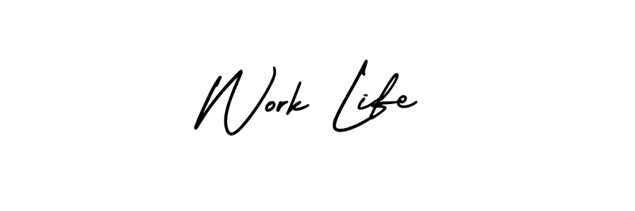 How to make Work Life name signature. Use AmerikaSignatureDemo-Regular style for creating short signs online. This is the latest handwritten sign. Work Life signature style 3 images and pictures png