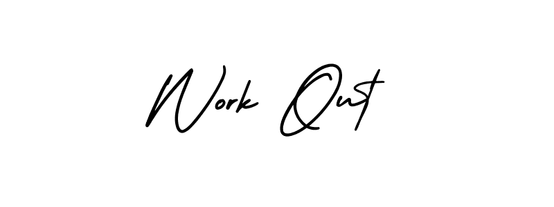 Use a signature maker to create a handwritten signature online. With this signature software, you can design (AmerikaSignatureDemo-Regular) your own signature for name Work Out. Work Out signature style 3 images and pictures png