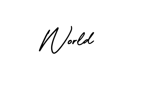 Also we have World name is the best signature style. Create professional handwritten signature collection using AmerikaSignatureDemo-Regular autograph style. World signature style 3 images and pictures png