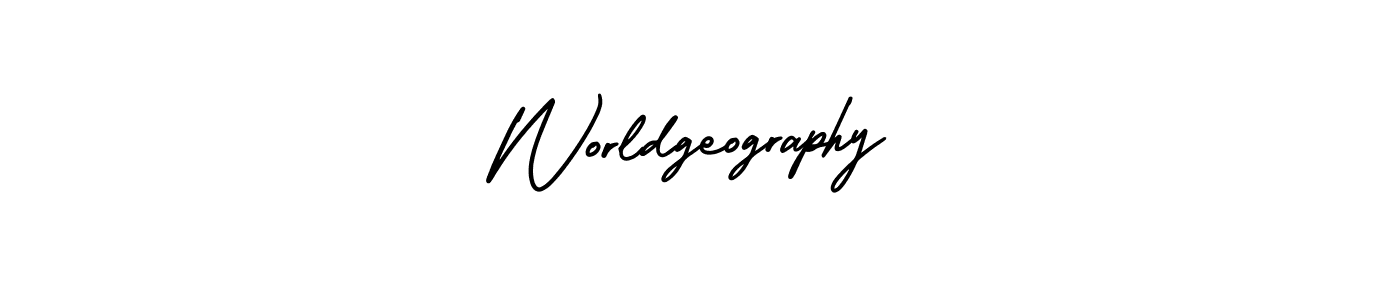if you are searching for the best signature style for your name Worldgeography. so please give up your signature search. here we have designed multiple signature styles  using AmerikaSignatureDemo-Regular. Worldgeography signature style 3 images and pictures png