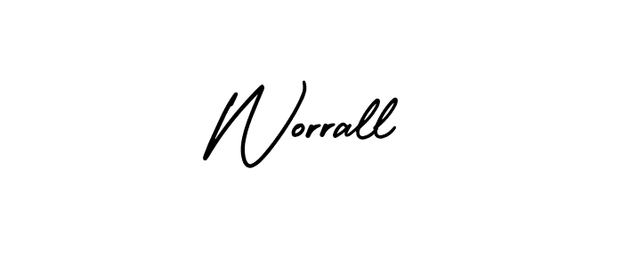 How to Draw Worrall signature style? AmerikaSignatureDemo-Regular is a latest design signature styles for name Worrall. Worrall signature style 3 images and pictures png