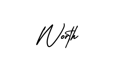 Create a beautiful signature design for name Worth. With this signature (AmerikaSignatureDemo-Regular) fonts, you can make a handwritten signature for free. Worth signature style 3 images and pictures png