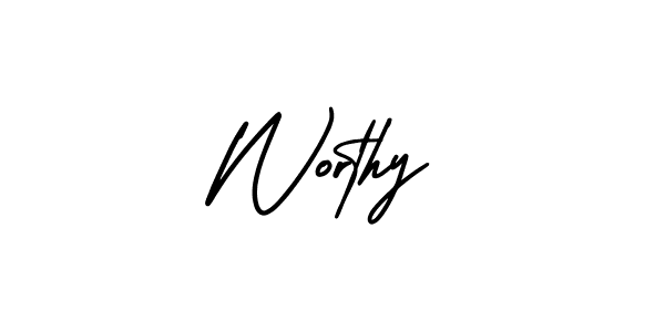 AmerikaSignatureDemo-Regular is a professional signature style that is perfect for those who want to add a touch of class to their signature. It is also a great choice for those who want to make their signature more unique. Get Worthy name to fancy signature for free. Worthy signature style 3 images and pictures png