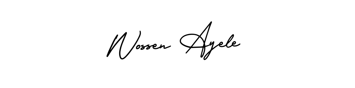 Make a beautiful signature design for name Wossen Ayele. Use this online signature maker to create a handwritten signature for free. Wossen Ayele signature style 3 images and pictures png