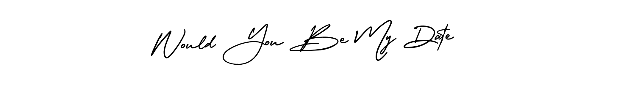 Make a beautiful signature design for name Would You Be My Date . With this signature (AmerikaSignatureDemo-Regular) style, you can create a handwritten signature for free. Would You Be My Date  signature style 3 images and pictures png