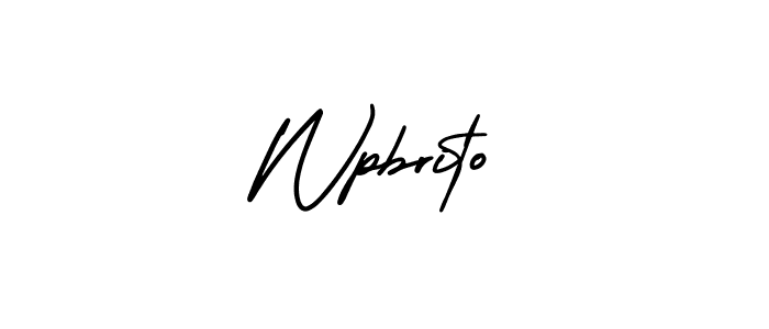 Best and Professional Signature Style for Wpbrito. AmerikaSignatureDemo-Regular Best Signature Style Collection. Wpbrito signature style 3 images and pictures png