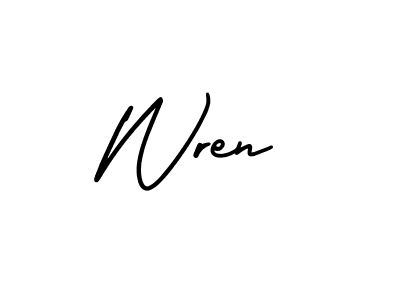 Use a signature maker to create a handwritten signature online. With this signature software, you can design (AmerikaSignatureDemo-Regular) your own signature for name Wren. Wren signature style 3 images and pictures png