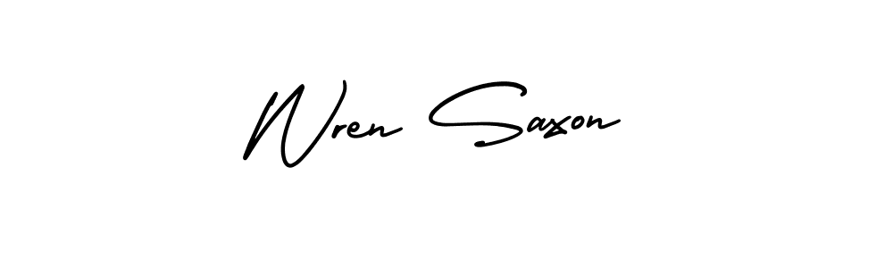 How to Draw Wren Saxon signature style? AmerikaSignatureDemo-Regular is a latest design signature styles for name Wren Saxon. Wren Saxon signature style 3 images and pictures png