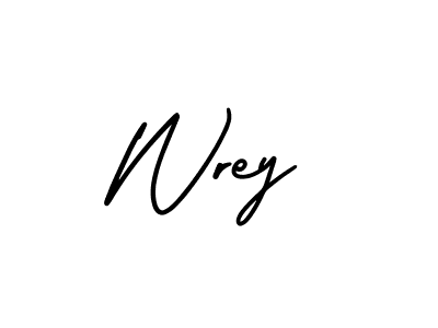 Wrey stylish signature style. Best Handwritten Sign (AmerikaSignatureDemo-Regular) for my name. Handwritten Signature Collection Ideas for my name Wrey. Wrey signature style 3 images and pictures png