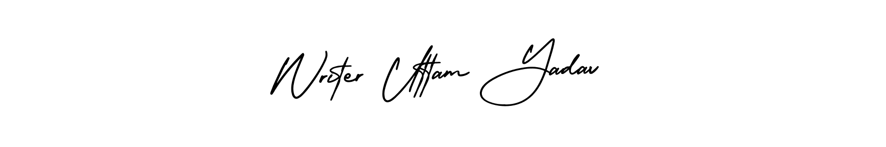 You can use this online signature creator to create a handwritten signature for the name Writer Uttam Yadav. This is the best online autograph maker. Writer Uttam Yadav signature style 3 images and pictures png