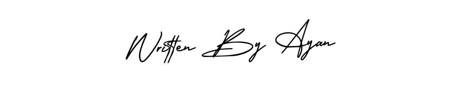 Make a beautiful signature design for name Written By Ayan. Use this online signature maker to create a handwritten signature for free. Written By Ayan signature style 3 images and pictures png