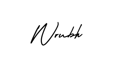 Also You can easily find your signature by using the search form. We will create Wrubh name handwritten signature images for you free of cost using AmerikaSignatureDemo-Regular sign style. Wrubh signature style 3 images and pictures png