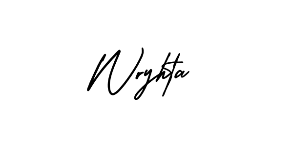 Also You can easily find your signature by using the search form. We will create Wryhta name handwritten signature images for you free of cost using AmerikaSignatureDemo-Regular sign style. Wryhta signature style 3 images and pictures png