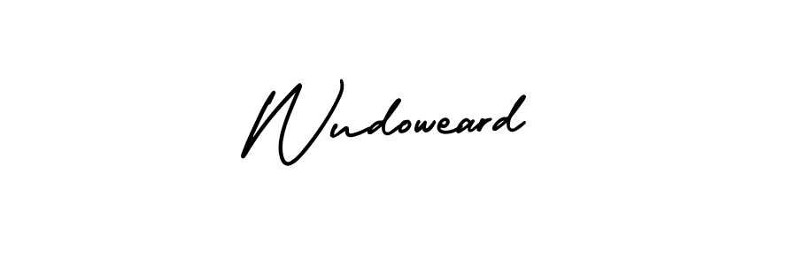 Use a signature maker to create a handwritten signature online. With this signature software, you can design (AmerikaSignatureDemo-Regular) your own signature for name Wudoweard. Wudoweard signature style 3 images and pictures png