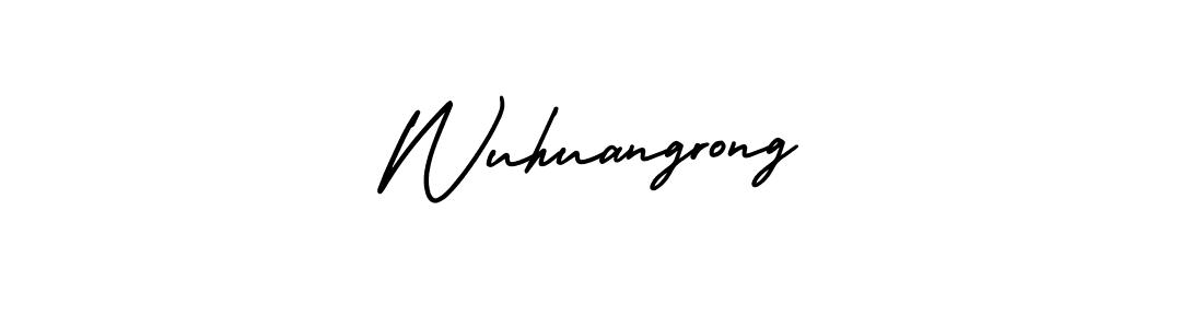 Create a beautiful signature design for name Wuhuangrong. With this signature (AmerikaSignatureDemo-Regular) fonts, you can make a handwritten signature for free. Wuhuangrong signature style 3 images and pictures png
