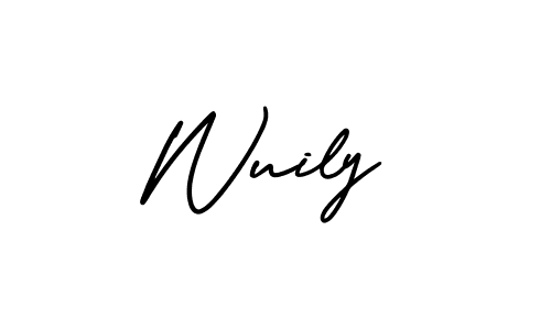 Best and Professional Signature Style for Wuily. AmerikaSignatureDemo-Regular Best Signature Style Collection. Wuily signature style 3 images and pictures png