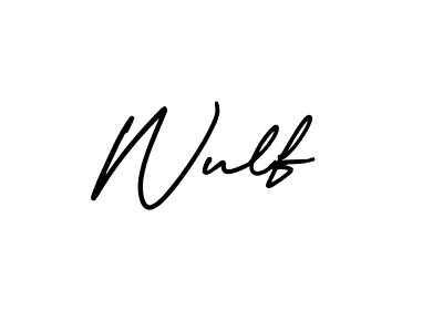 How to make Wulf name signature. Use AmerikaSignatureDemo-Regular style for creating short signs online. This is the latest handwritten sign. Wulf signature style 3 images and pictures png
