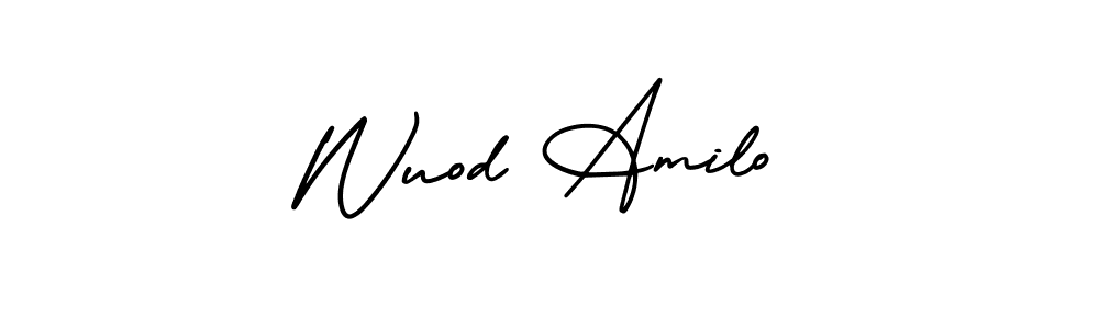 Also we have Wuod Amilo name is the best signature style. Create professional handwritten signature collection using AmerikaSignatureDemo-Regular autograph style. Wuod Amilo signature style 3 images and pictures png