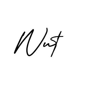 You should practise on your own different ways (AmerikaSignatureDemo-Regular) to write your name (Wut) in signature. don't let someone else do it for you. Wut signature style 3 images and pictures png